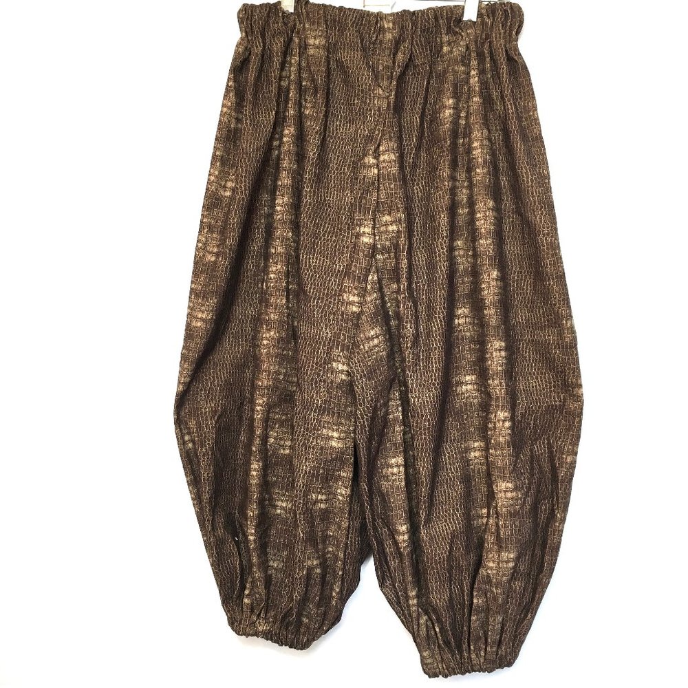* Pirate Renaissance Brwn Faux Snakeskin Pants Med/Lrge Unisex Handcrafted NOS